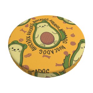 Easygdp Avocado Dog Print Easy To Install Bar Stool Covers&Stool Covers Round&Elastic Stool Cover, Barstool Covers,Washable&Bottom With Elastic Edge-14 inch