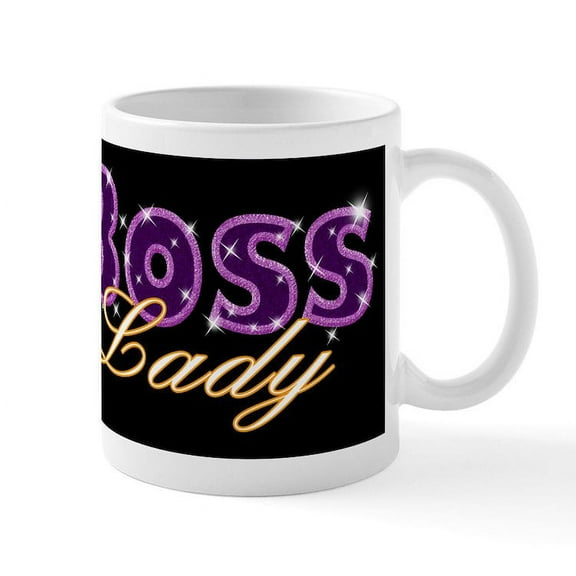 CafePress - Boss Lady Bling Travel Mugs - 11 oz Ceramic Mug - Novelty Coffee Tea Cup