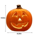 thumbnail image 2 of SUSHANG Oversized Glow-in-the-Dark Halloween Pumpkin – Light-Up Jack-O-Lantern for Yard, Mall, Store, or Party Decoration, Spooky LED Holiday Atmosphere Prop (6-11 Inches Tall), 2 of 3