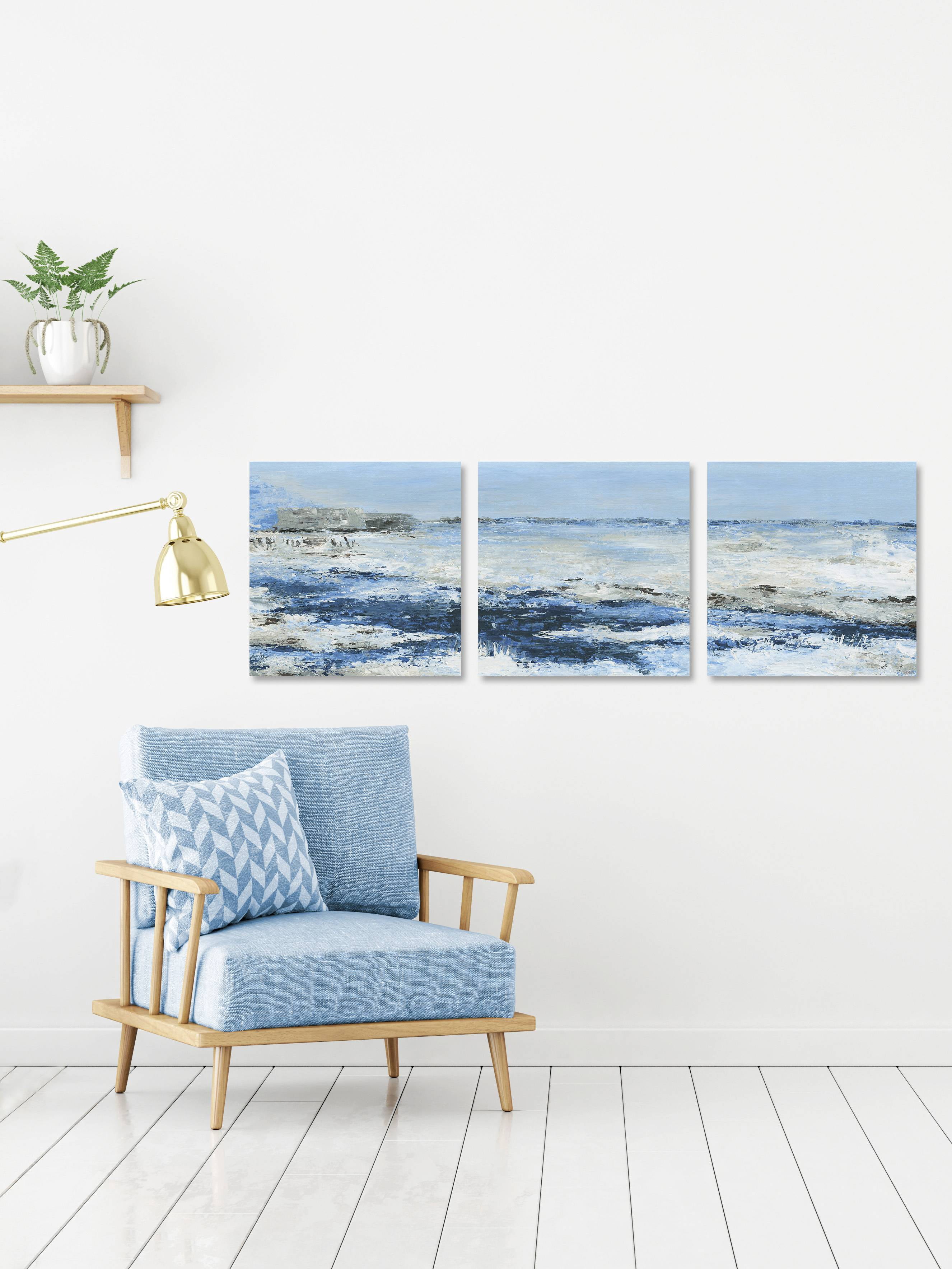 Ultimate Blue Waves II Triptych