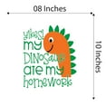 thumbnail image 4 of Dinosaurs are my best Friends Cute Dino Lover ArtWall Decal Decoration My Dinosaurs ate my Homework Joyful Cartoon Cartoon Animals Decorating Ideas for Child's Bedroom Size: 8 In(W) x 10 In(H), 4 of 5
