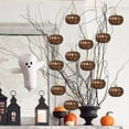 thumbnail image 4 of Shangren 12 Pcs Cadeaux Citrouille Suspendue pour Halloween Décoration pour Récolte Marron, 4 of 8