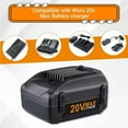 thumbnail image 4 of 2Pack 8.0Ah 20V Replace Battery for Worx 20V Battery Compatible with Worx 20 Volt Lithium WA3520 WA3525 WG151s WG155s WG251s WG255s WG540s WG545s Cordless Power Tools Battery, 4 of 6