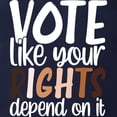 thumbnail image 3 of CafePress - VOTE Like Your Rights Depend O Long Sleeve T Shirt - Mens Hooded Shirt, 3 of 3