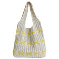 thumbnail image 1 of Bolso Compras Punto Estético Informal Con Patrón Lazo para Mujer, 1 of 6