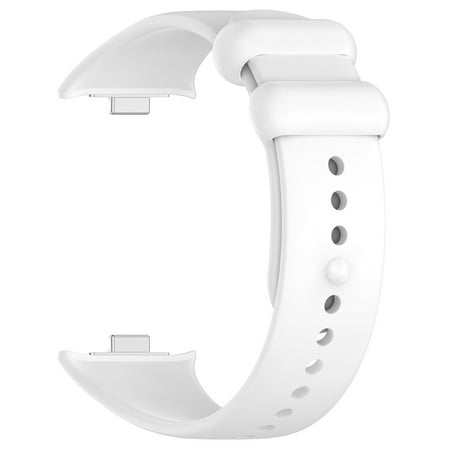 Adjustable Replacement Silicone Watch Band, Solid Color Quick Release Smart Wrist Band Strap for Redmi Watch 4 & xiaomi Band 8 Pro (White)
