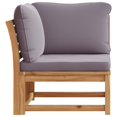thumbnail image 5 of vidaXL Patio Sofa Corner with Cushions 28.7"x28.7"x25.6" Solid Wood Acacia, 5 of 7