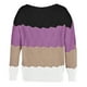 thumbnail image 5 of Gibobby Suéter para mujer, Suéter de Manga Larga algodón con Cuello Redondo Suéter para Mujer(Morado,G), 5 of 5