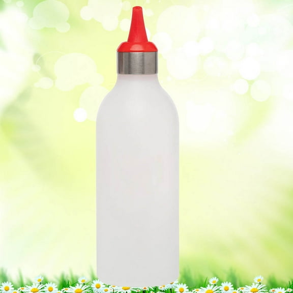 FRCOLOR 2Pcs Jam Squeeze Bottle Red Cylindrical 450ml for Household Users