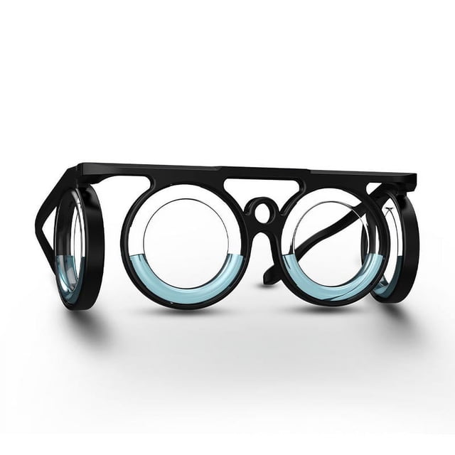 Agite el mismo juego de gafas antimareos, artefacto para viajes de adultos y niños, marco de gafas plegable antimareos de tecnología negra