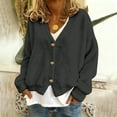 thumbnail image 2 of Womens V Neck Button Down Cardigan Cozy Soft Plush Oversized Longline Open Front Sweater, 2 of 5