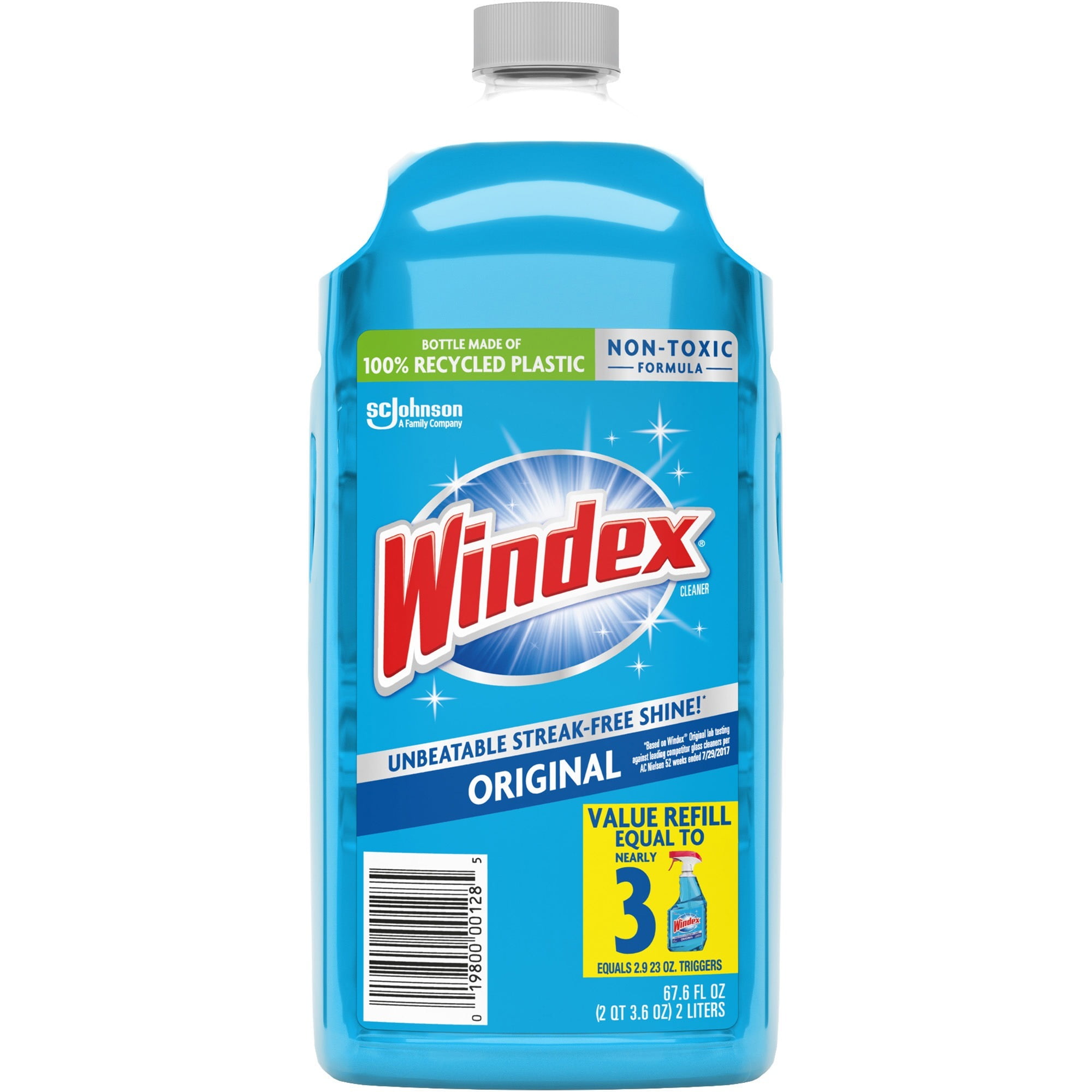 Windex®, SJN316147CT, Original Glass Cleaner Refill, 6 / Carton, Blue