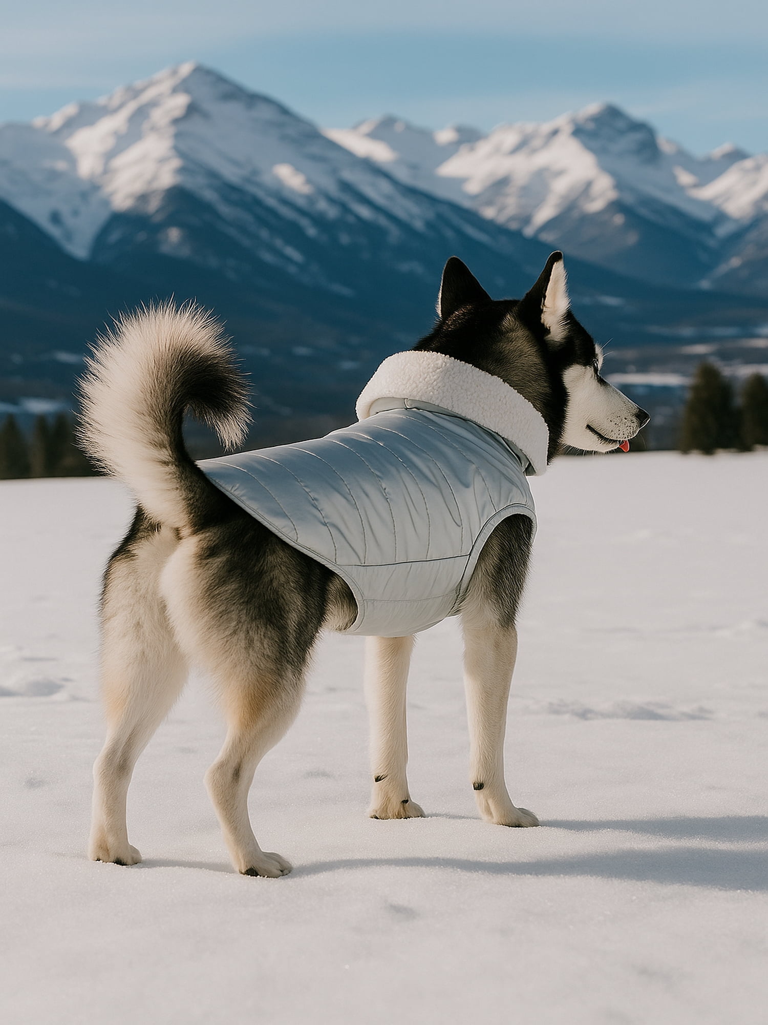 7th & Hudson Lined Puffer Vest with High Pile Fleece Shawl Collar for Dogs and Cats, Size S-XL