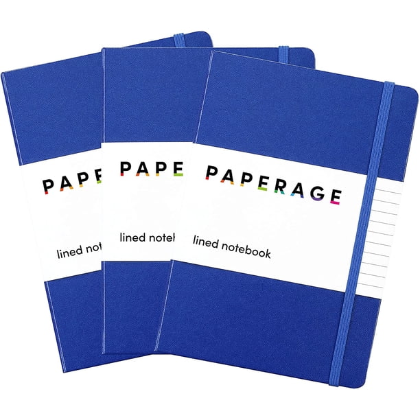 Paquete de 3 cuadernos con forro, rubor, tapa dura, mediano 5,7 x 8 pulgadas, papel grueso de 100 g/m², uso para la oficina, el hogar, la escuela o los negocios (rayado) Zhivalor CZBG-HY70-6