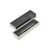 PARKER Jotter Gel Pen, Stainless Steel with Gold Trim, Medium Point Black Ink (0.7mm), Gift Box (2020647)