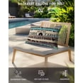 thumbnail image 3 of Farmhouse Outdoor Head Resting Pillows with Insert Barn Cow Pig Chicken Brown Teal Ombre Wood Grain 1 Pack Waterproof Lumbar Pillows with Adjustable Strap for Patio Recliner Beach Chair, 11"x16", 3 of 7