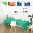 thumbnail image 2 of (4 Pack) Emerald Green Premium Rectangle Heavy-Duty Plastic Table Covers ( Reusable), 2 of 6