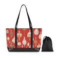 thumbnail image 7 of FORMRS Canvas Laptop Tote Bag for Women with 15.6" Computer Compartments Shoulder Handbag, Christmas Ornaments Pattern, 7 of 7