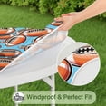 thumbnail image 5 of Football Sticker Pattern Round Fitted Tablecloth with Elastic Edge,Dining Table Cover Waterproof,Outdoor Round Tablecloth for Camping,Dining,Indoor and Outdoor, 5 of 7
