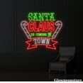 thumbnail image 2 of Glowneon Santa Claus Is Coming To Town Neon Sign, Merry Christmas Led Sign, Candy Cane Neon Light, 2 of 5