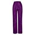 thumbnail image 5 of AOOCHASLIY Women 2023 Pants Women's Fashion Elegant High Waist Wide Leg Pants Trousers Flare Trousers Zipper Pants, 5 of 5