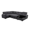 thumbnail image 4 of Bowery Hill 5-Seat Fabric Sleeper Sectional Sofa with Storage in Dark Gray, 4 of 8