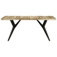 thumbnail image 2 of vidaXL Dining Table 160x80x76 cm Rough Mango Wood, 2 of 5