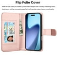 thumbnail image 6 of iPhone 17 Air Case,for iPhone 17 Air 6.5" Wallet Phone Case,Takfox PU Leather Magnetic Detachable Card Holders Shockproof Kickstand Protective [Flip Folio Cover] for iPhone 17 Air - Pink, 6 of 7