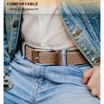 thumbnail image 3 of Belt for Men 2Pack,Mens Gift Stretch Braided Web Belt Elastic for Casual Golf Jeans,1 3/8", 3 of 8