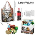 thumbnail image 3 of 5 Pack Foldable Shopping Bag,Spooky Halloween Scene Pattern Reusable Grocery Bags with Pockets,Large Reusable Tote Bags with Handles Waterproof & Lightweight, 3 of 6