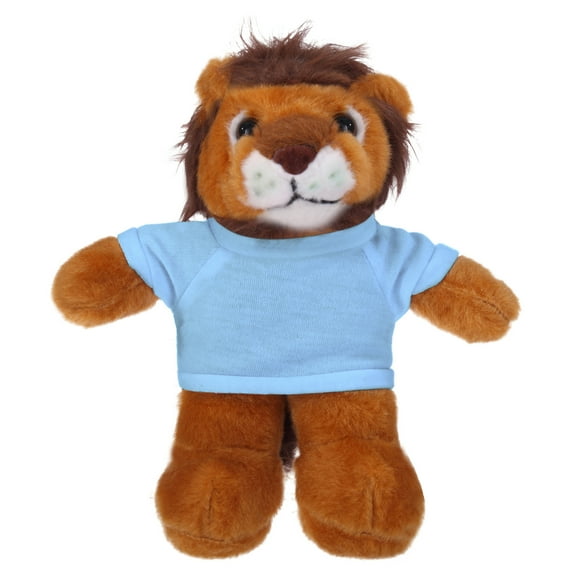 Plushland 8 Inch Floppy Lion with Tee Plush Stuffed Animal Personalized Gift - Custom Text on Shirt - Great Present for Mothers Day, Valentine Day, Graduation Day, Birthday