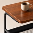 thumbnail image 4 of 3-Layer Metal Practical Roller Cart - Storage Cart With Drawers And Wooden Tabletop, Trolley Kitchen Storage With Lockable Wheels, Suitable For Offices, Classrooms, Homes, Bedrooms, 4 of 8