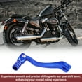 thumbnail image 5 of Unique Bargains Folding Motorcycle Gear Shifter Lever for Kayo T6 Aluminum Alloy Pedal Shift Lever Arm Blue Lever Blue Head with Silver Tone Ring, 5 of 6