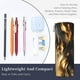 thumbnail image 3 of Easygdp Luxurious Gold Flow para Estuche de Lápices Cilíndrico de Cuero con Cremallera, Organizador de Lápices de Cuero para Escuela, Oficina y Viajes, 3 of 6