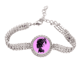 thumbnail image 1 of Chinese Outline Dowry Girl Process Tennis Chain Anklet Bracelet Diamond Jewelry, 1 of 3
