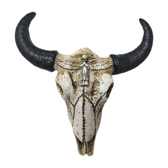 Baoblaze Bull Skull Wall Decor 3D Animal Head Statue for Home Living Room Decor