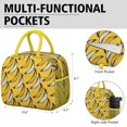 thumbnail image 6 of Lunch Bag Lunch Box for Women Reusable Insulated Lunch Bags,Water-Resistant Old School Banana Cooler Lunch Tote Bag, Large Capacity for Work Travel Picnic, 6 of 6