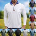 thumbnail image 5 of Akiihool Mens Winter Polo Shirts Long Sleeve Polos for Men Slim Fit Men's Regular Fit Polo Shirt (Khaki,XXXL), 5 of 9