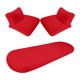 thumbnail image 2 of Juego de 5 cojines para asiento delantero de coche | Fundas de invierno suaves y cálidas de felpa sintética con respaldo antideslizante | Ajuste universal de 45 x 45 cm | Protectores para asientos d, 2 of 5