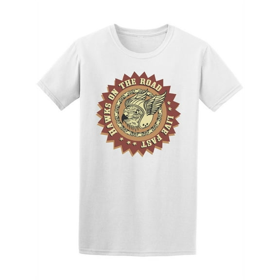 Hawks On The Road Motorcycle T-Shirt Men -Image by Shutterstock, Male Medium