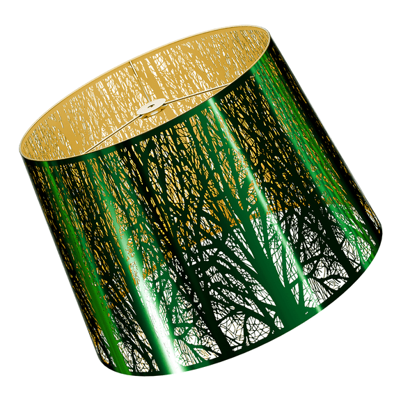 SWAIFDEE Large Drum Lampshade Cover Modern Metal Lamp Shade For Table Lamp And Floor Lamp Shade(Spider) 12x14x10in High