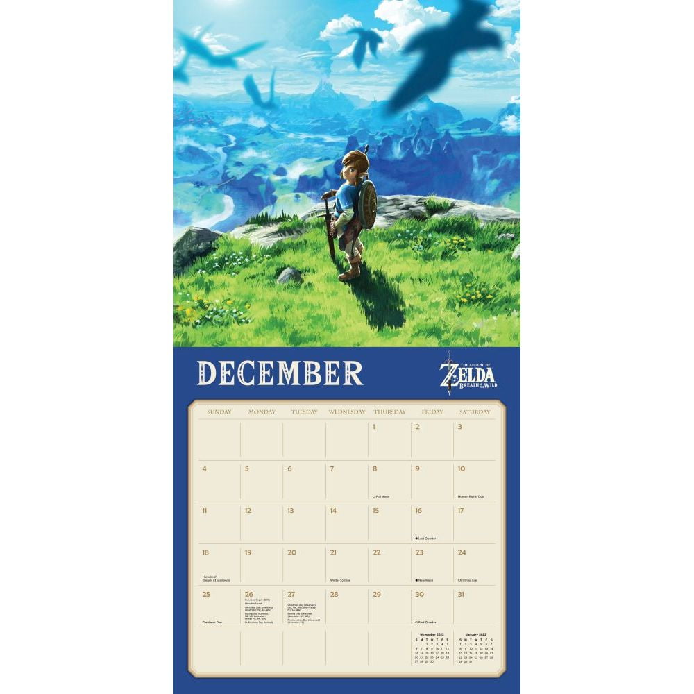 Breath of the Wild The Legend of Zelda Wandkalender 2022