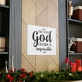 thumbnail image 6 of Scripture Walls Luke 1:37 For With God Nothing Is Impossible Bible Verse Canvas Christian Wall Art Ready to Hang Unframed, 6 of 18