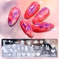 thumbnail image 3 of Flmtop 1Set Nail Stamping Plate Exquisite Pattern Shiny Effect DIY Nail Transfer Print Template for Makeup, 3 of 10