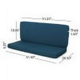 thumbnail image 2 of GDF Studio Eydan Outdoor Water Resistant Fabric Loveseat Cushions, Dark Teal, 2 of 8