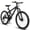 Black, variant on Cirayno 24" Mountain Bikes for Men, 21 Speed Disc Brake MTB with Full Suspension, Comfort Steel Frame City Commuter Bicycle for Adults, Gray