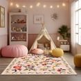 thumbnail image 6 of Pentantan 5'x7' Floral Area Rugs, Machine Washable Rug for Living Room- Soft Indoor Carpet, Low Pile for Bedroom, Dining Room, Playroom, Office, Light Pink, 6 of 7