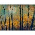 thumbnail image 2 of Vest, Chris 32x25 Gold Ornate Wood Framed with Double Matting Museum Art Print Titled - Meadow Trees II, 2 of 4