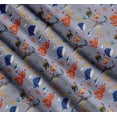 thumbnail image 3 of Soimoi Cotton Voile Fabric Coral,Whale & Jellyfish Ocean Fabric Prints by Yard 56 Inch Wide, 3 of 7