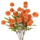 thumbnail image 1 of Uxcell 6 Paquete de Flores de Bola de Crisantemo Artificial 20.08 pulgadas 5 cabezas Ramo de Crisantemo de Seda Naranja, 1 of 6